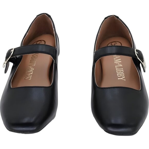 Sam & Libby Fredi Mary Jane Black Flats Strap Buckle Women's US 6.5M - Picture 5 of 6